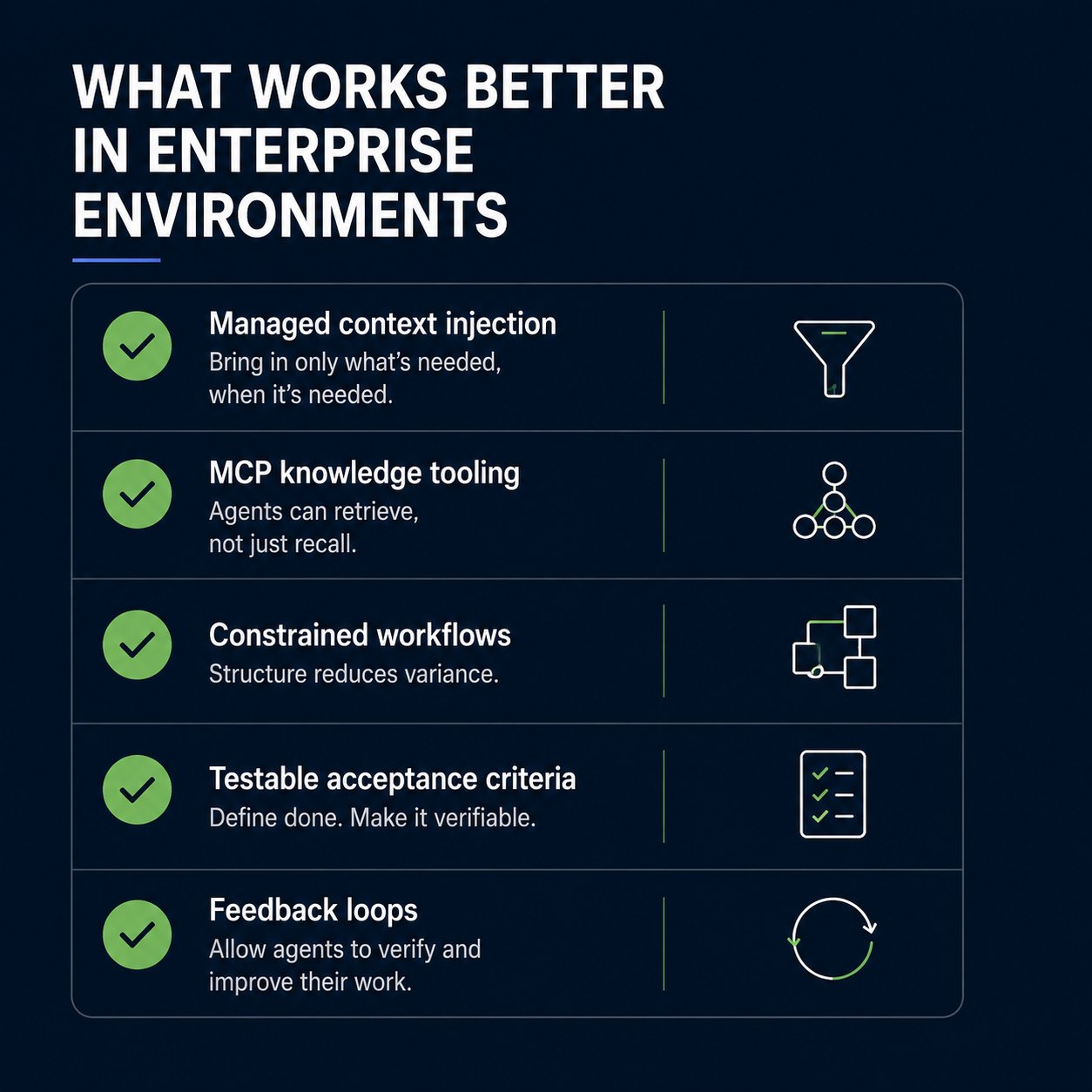 What Works Better in Enterprise Environments
